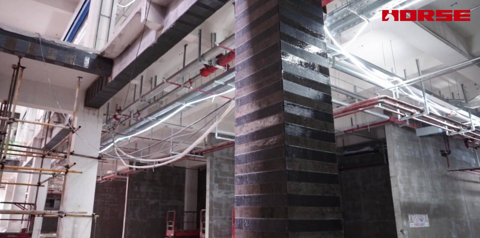 Structural Retrofit with Carbon Fiber after Floor Slab Demolition Structural Retrofit with Carbon Fiber after Floor Slab Demolition