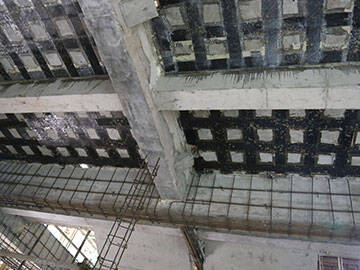 slab strengthening with ud carbon fiber