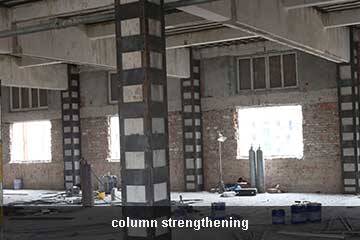 steel jacketing of columns